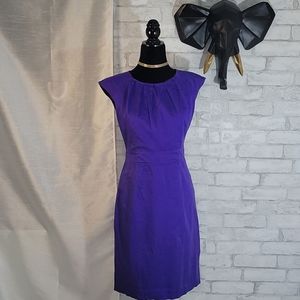 Purple Knee Length Cocktail Dress